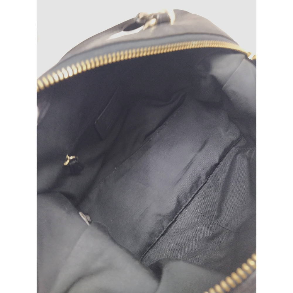 Coach Black Pebbled Leather Double Handles Zipper Closure Satchel Bag - Picture 13 of 14